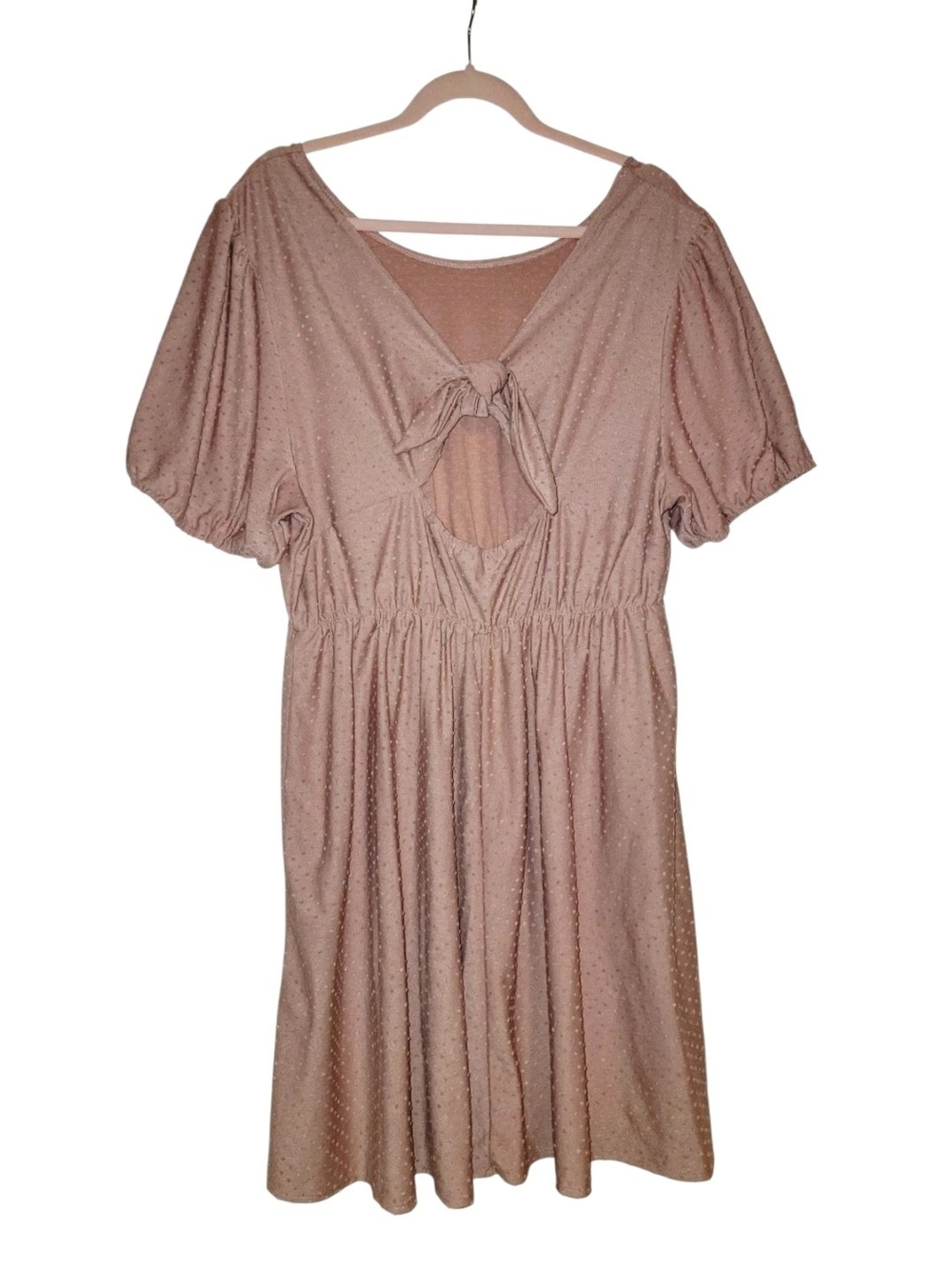 Classic Tie-Back Women’s Dress in Blush 3XL